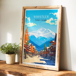 Whistler Poster - British Columbia Wandkunst für Home Dekor, das perfekte Geschenk und eine bleibende Erinnerung | Whistler Druck Print