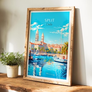 Split Reiseposter - Kroatien Wandkunst für Home Dekor, das perfekte Geschenk und eine bleibende Erinnerung | Kunst Druck Print