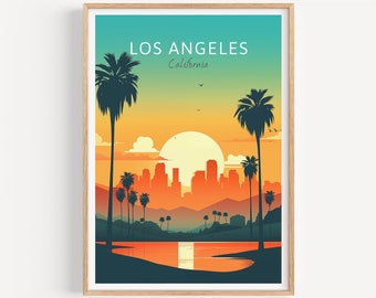Los Angeles Travel Poster - USA Wall Art for Home Decor, the Perfect Gift and a Lasting Travel Memory | Art Print Print