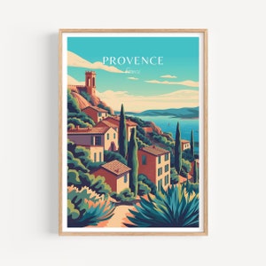 Provence travel poster - France wall art for home decor, the perfect gift and a lasting travel memory | Art Print