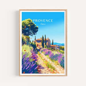 Provence travel poster - France wall art, the perfect gift and a lasting travel memory | Art Print