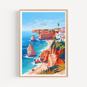 Algarve Travel Poster - Portugal Wall Art, the Perfect Gift and a Lasting Travel Memory | Travel Art Print