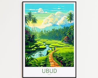 Ubud Travel Poster - Bali Poster - Indonesia Wall art for home decor, the perfect gift and a lasting travel memory | Art Print