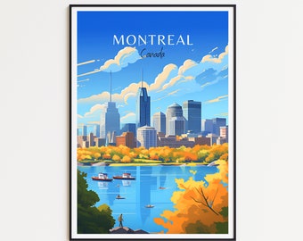 Montreal Travel Poster - Canada Wall Art for Home Decor, the Perfect Gift and a Lasting Memory | Montreal Print Print