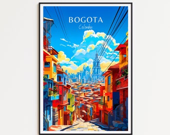 Bogota Travel Poster Colombia Poster Bogota Vintage Poster Travel Poster Bogota Retro Poster Bogota Travel Gift Wall Art Print