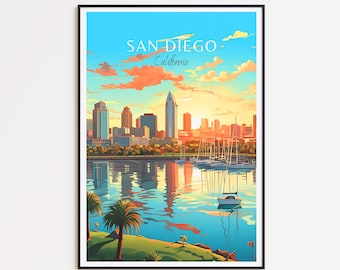 San Diego Travel Poster - California Wall Art for Home Decor, the Perfect Gift and a Lasting Memory | San Diego Print Print