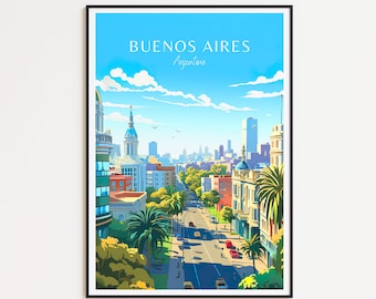 Affiche Buenos Aires - Art mural argentin, le cadeau idéal et un souvenir de voyage inoubliable | Impression d&#39;art
