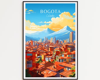 Bogota Travel Poster Colombia Poster Bogota Vintage Poster Travel Poster Bogota Retro Poster Bogota Travel Gift Wall Art Print