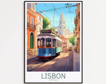 Lisbon Travel Poster - Lisbon Poster - Portugal Wall Art, the perfect gift and a lasting memory | Art Print