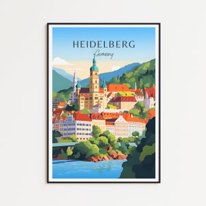 Heidelberg Reiseposter - Deutschland Wandkunst für Home Dekor, das perfekte Geschenk und eine bleibende Erinnerung | Kunst Druck Print