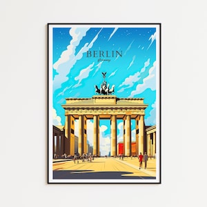 Póster de viaje de Berlín Póster de Alemania Póster vintage de Berlín Póster de viaje Póster de Berlín Póster retro Regalo de viaje de Berlín Alemania