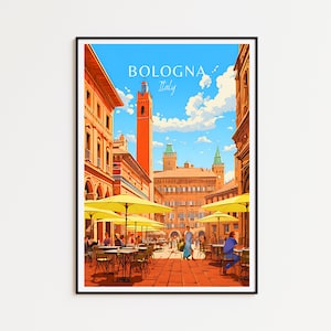 Bologna Poster - Italien Wandkunst für Home Dekor, das perfekte Geschenk und eine bleibende Erinnerung | Kunst Druck Print