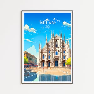 Milan Travel Poster - Italian Wall Art, the Perfect Gift and a Lasting Memory | Art Print