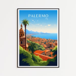 Palermo Poster Italy Poster Palermo Vintage Poster Travel Poster Palermo Poster Retro Palermo Travel Gift Italy Art Print