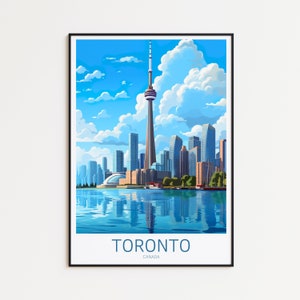 Póster de viaje de Toronto, Canadá. Póster vintage de Toronto. Póster de viaje. Póster retro de Toronto. Regalo de viaje de Toronto, Canadá.
