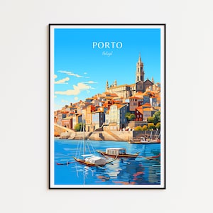 Porto Travel Poster - Porto Poster - Portugal wall art for home decor, the perfect gift and a lasting memory | Art Print