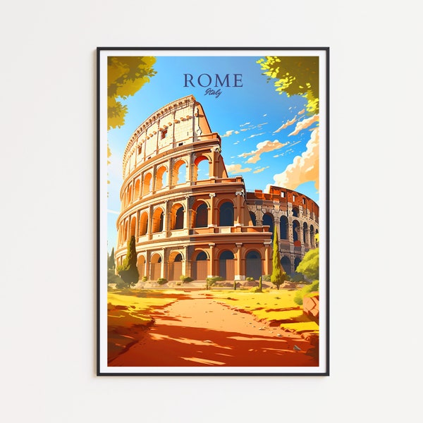 Affiche de voyage Rome Italie Affiche Rome affiche vintage Affiche de voyage Affiche Rome Affiche rétro Rome Italie Cadeau de voyage