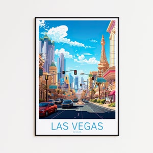 Las Vegas Travel Poster Nevada Poster Las Vegas Vintage Poster Travel Poster Las Vegas Retro Poster Las Vegas Travel Gift Nevada USA Strip
