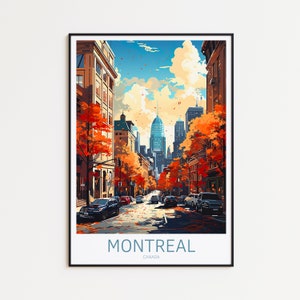 Affiche de voyage de Montréal Canada Affiche vintage de Montréal Affiche de voyage Affiche rétro de Montréal Cadeau de voyage de Montréal Canada