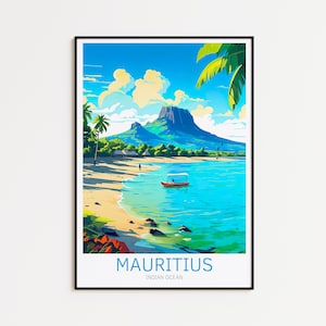 Mauritius Reiseposter - Afrika Wandkunst für Home Dekor, das perfekte Geschenk und eine bleibende Reise Erinnerung | Kunst Druck Print