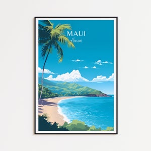 Maui Travel Poster - Hawaii Wall Art, the perfect gift and a lasting Travel Memory | USA Art Print