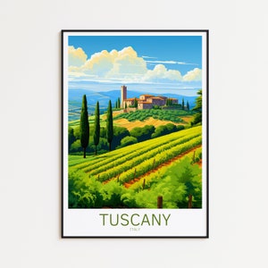 Tuscany travel poster - Tuscany Pster - Italy wall art, the perfect gift and a lasting memory | art print