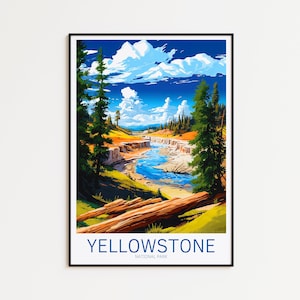 Yellowstone Travel Poster National Park Poster Yellowstone Vintage Poster Travel Poster Yellowstone Retro Poster Yellowstone Travel Gift