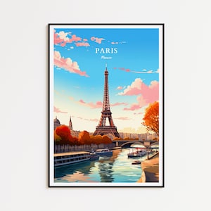 Paris Travel Poster - France Wall art for home decor, the perfect gift and a lasting memory | Art Print Paris Print