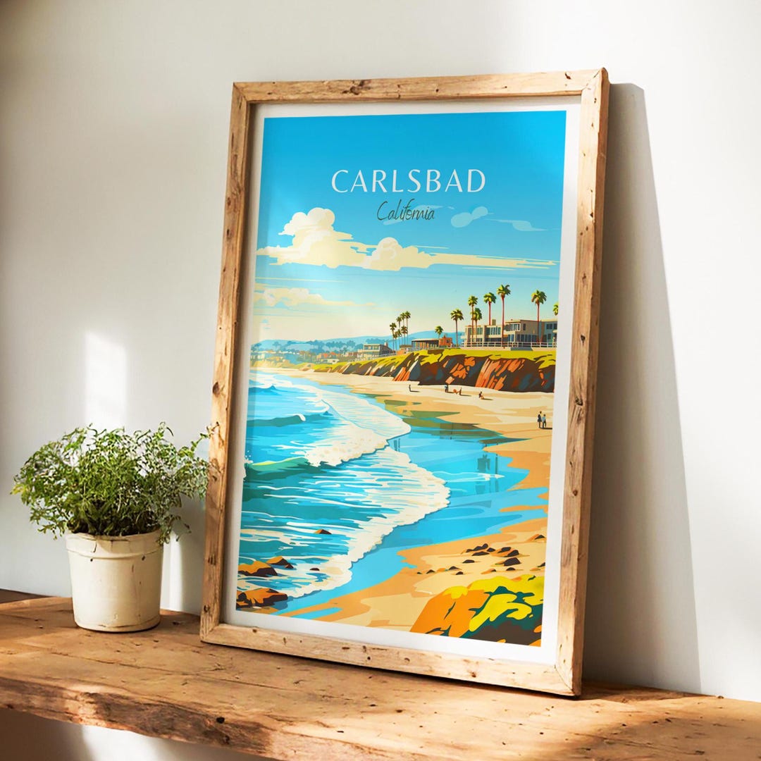 Carlsbad Travel Poster - California Wall Art for Home Decor, the ...