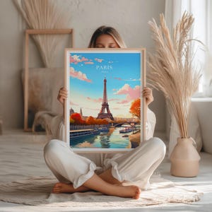 Paris Travel Poster - France Wall art for home decor, the perfect gift and a lasting memory | Art Print Paris Print