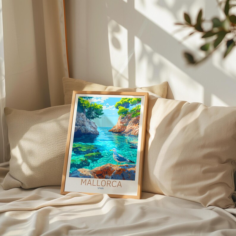 Mallorca Travel Poster Spain Wall Art, the Perfect Gift and a Lasting