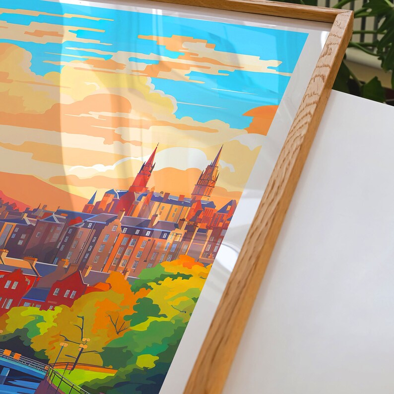 Edinburgh Travel Poster Scotland Wall Art, the Perfect Gift and a