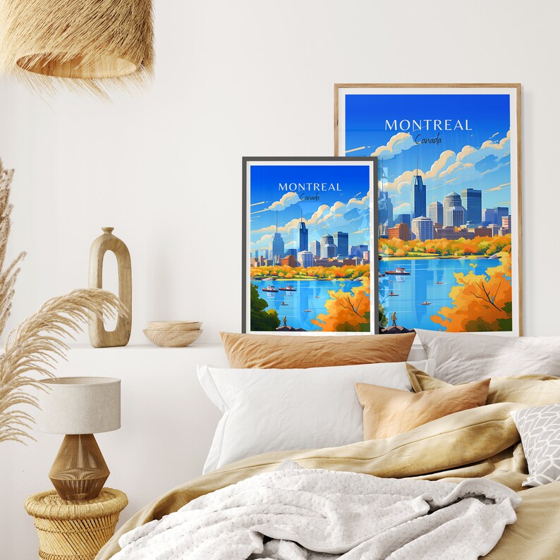 Montreal Travel Poster Canada Wall Art for Home Decor, the Perfect Gift