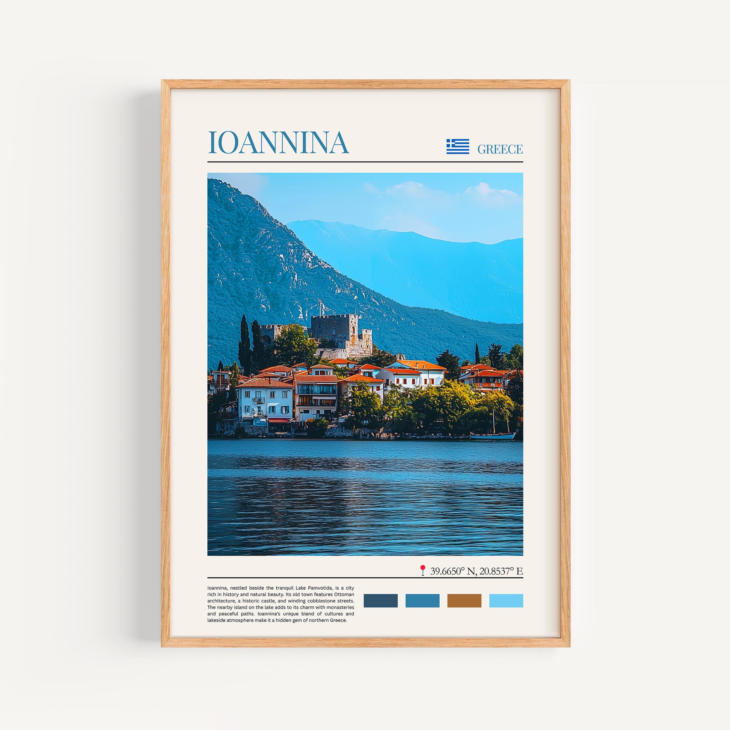 Ioannina Poster, Ioannina Print – Greece Wall Art, the Perfect Gift and Travel Memory | Cityscape Travel Art Print Wall Decor