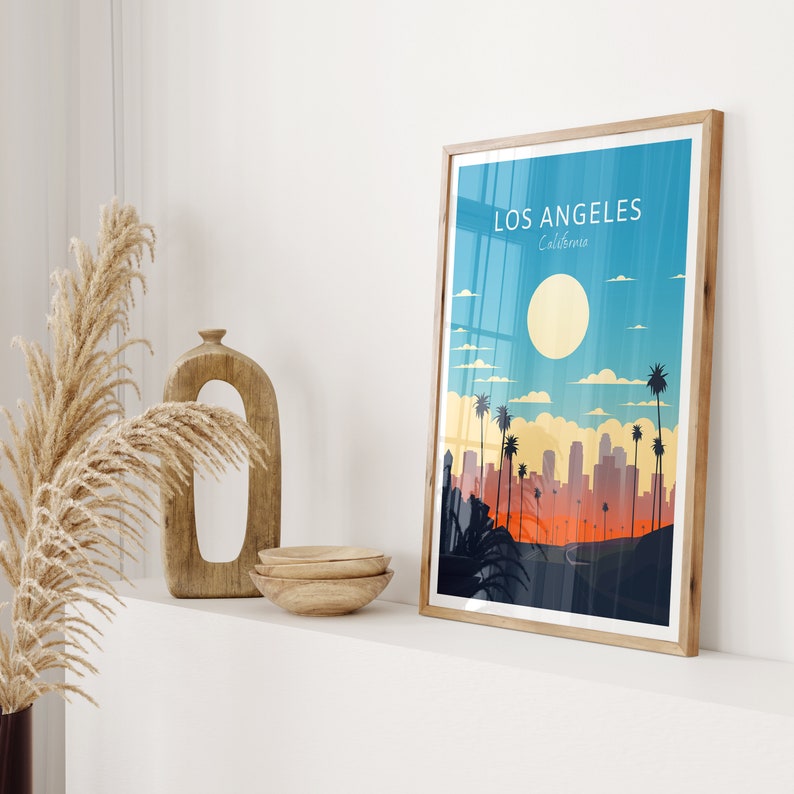 Los Angeles Travel Poster USA Wall Art for Home Decor, the Perfect Gift