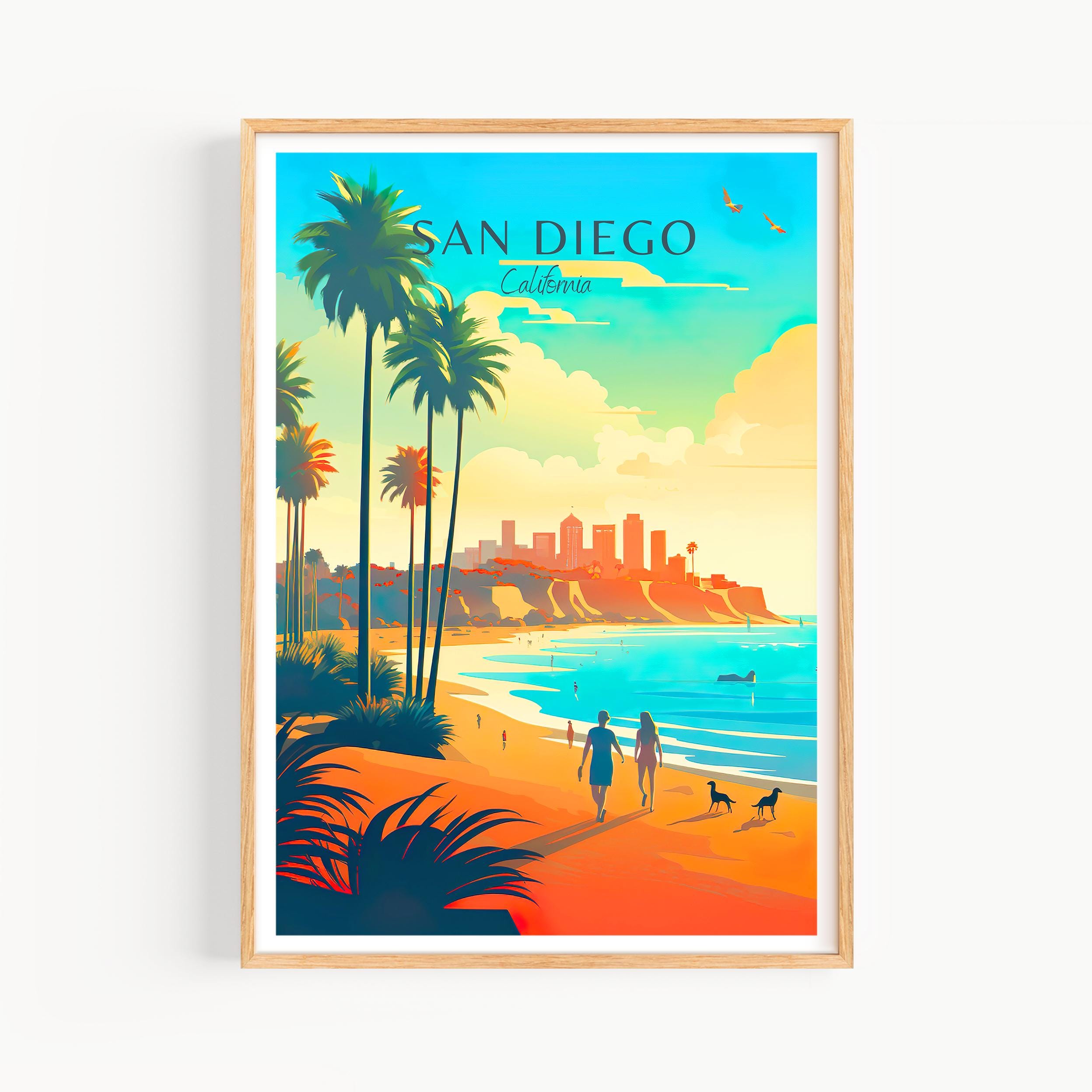 San Diego Poster USA Poster San Diego Vintage Poster Travel Poster San ...