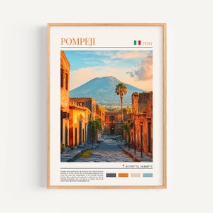 Poster di Pompei - Arte murale italiana, il regalo perfetto e un ricordo di viaggio duraturo | Stampa artistica da parete con paesaggio urbano