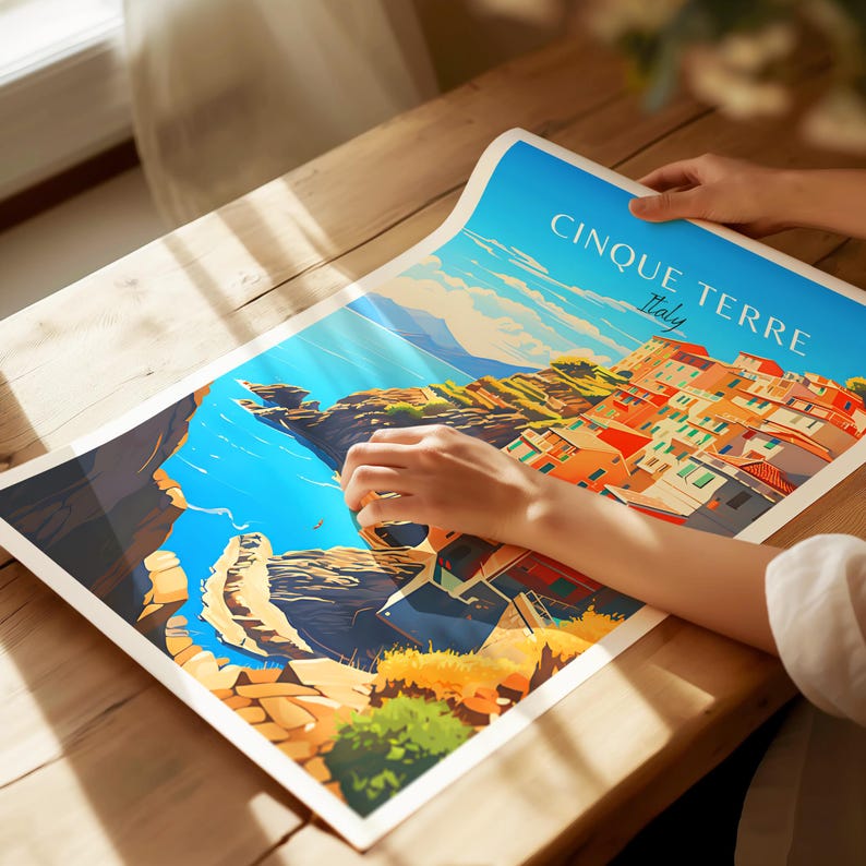 Cinque Terre Poster - Italian Wall Art for Home Decor, the perfect gift and a lasting memory | Art Print image 9