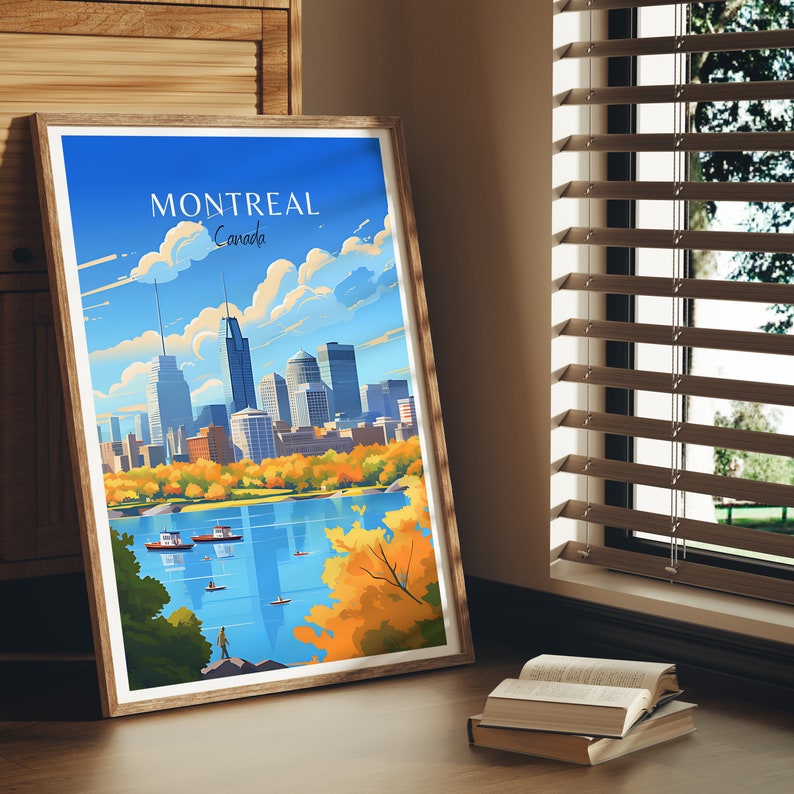 Montreal Travel Poster Canada Wall Art for Home Decor, the Perfect Gift