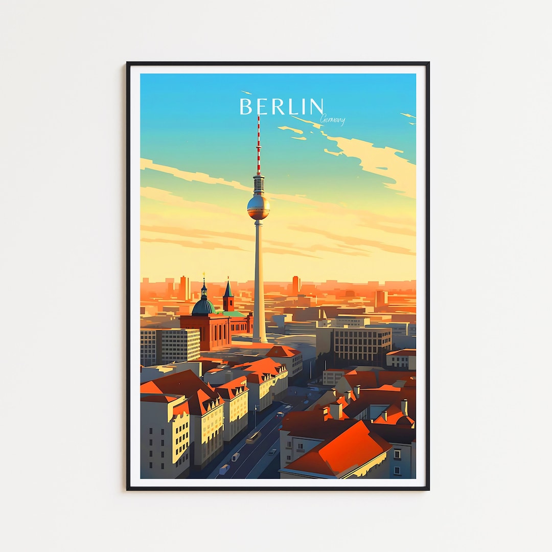 Berlin Travel Poster Germany Poster Berlin Vintage Poster - Etsy