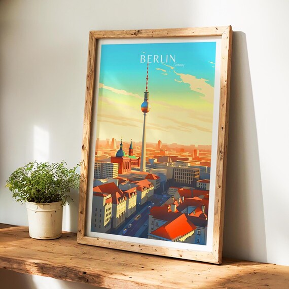 Berlin Reise Poster - Deutschland Wandkunst für Home Dekor, das perfekte Geschenk und eine bleibende Erinnerung | Kunst Druck