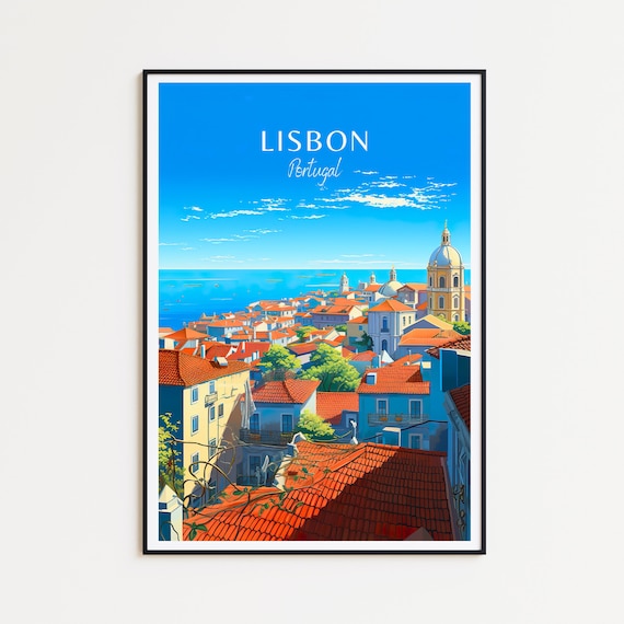 Lissabon Reiseposter - Portugal Wandkunst für Home Dekor, das perfekte Geschenk und eine bleibende Erinnerung | Kunst Druck Print