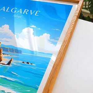 Póster del Algarve Póster de Portugal Póster vintage del Algarve Póster de viaje Póster retro del Algarve Regalo de viaje del Algarve Lámina decorativa para pared imagen 7
