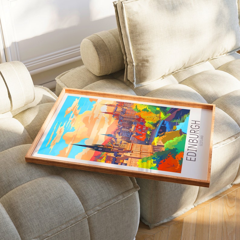 Edinburgh Travel Poster Scotland Wall Art, the Perfect Gift and a