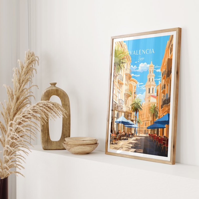 Valencia Travel Poster Spain Wall Art, the Perfect Gift and a Lasting