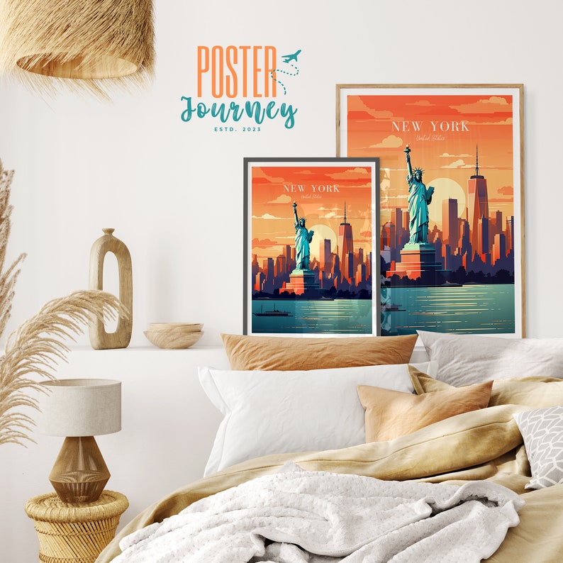 New York Travel Poster - USA Wall Art for Home Decor, the Perfect Gift ...