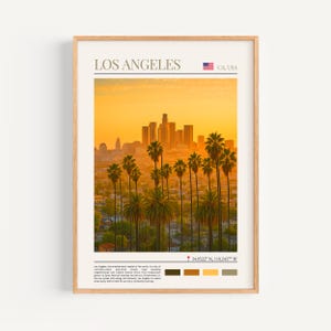 Los Angeles Poster - USA Wandkunst, das perfekte Geschenk und eine bleibende Reise Erinnerung | Kalifornien Reise Kunst Print Wanddeko