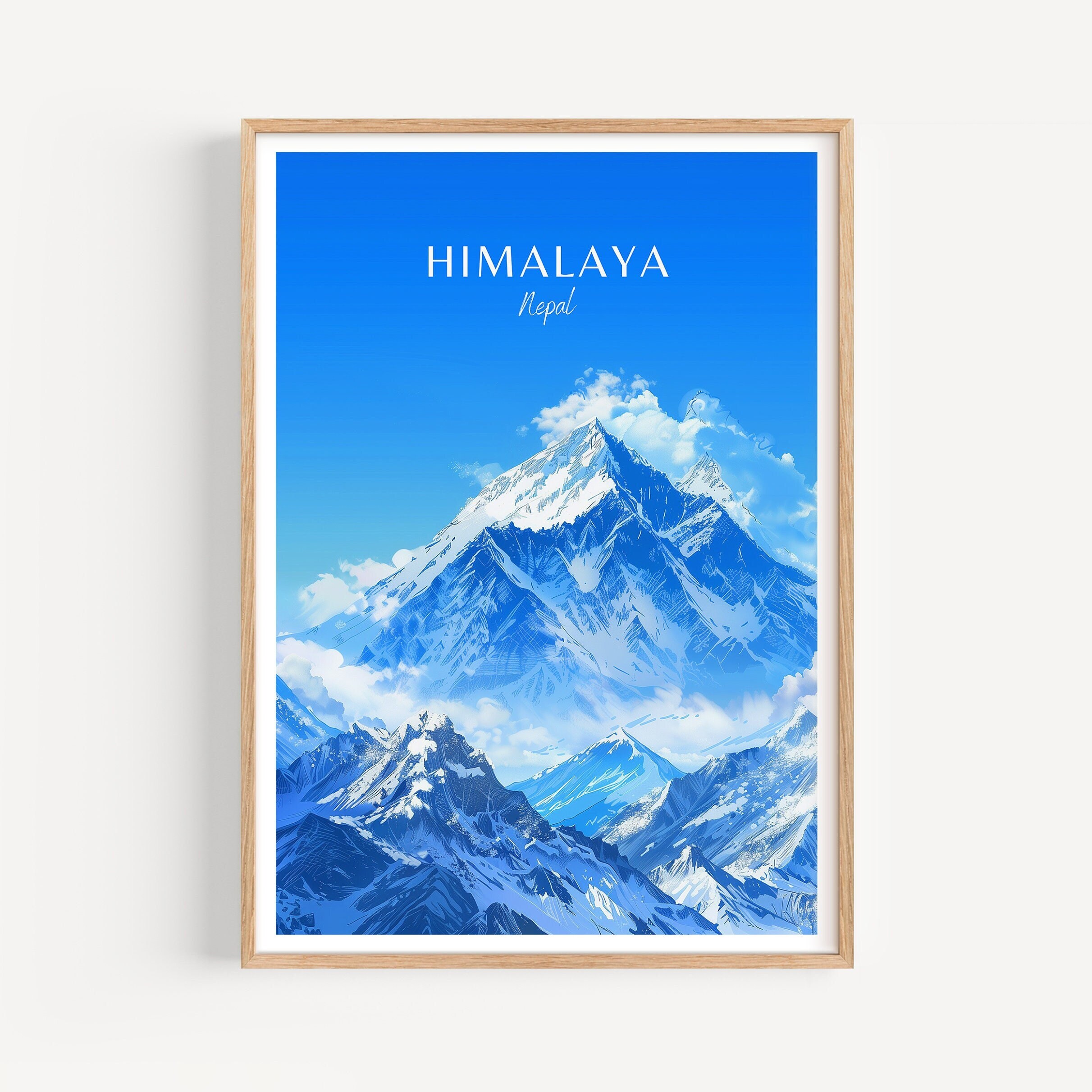 Himalayan Travel Poster - Nepal Wall Art, the Perfect Gift and a
