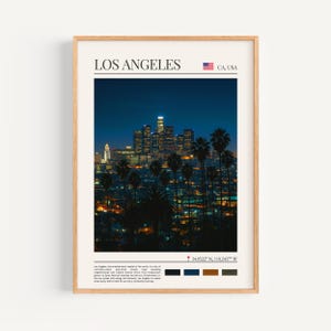 Los Angeles Poster - USA Wandkunst, das perfekte Geschenk und eine bleibende Reise Erinnerung | Kalifornien Reise Kunst Print Wanddeko