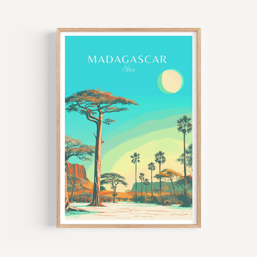 Madagascar Travel Poster Africa Wall Art, the Perfect Gift and a ...